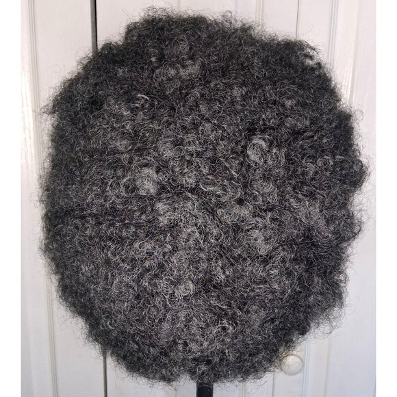 12 inch Afro Synthetic Wig Curly Natural Black Daily Cosplay Costume 60s 70s NEW - Picture 4 of 7